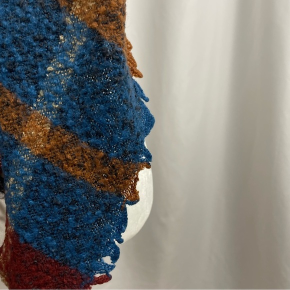 David & Young Plaid Earth Tone Boho Warm Fall Scarf Winter - Picture 3 of 6